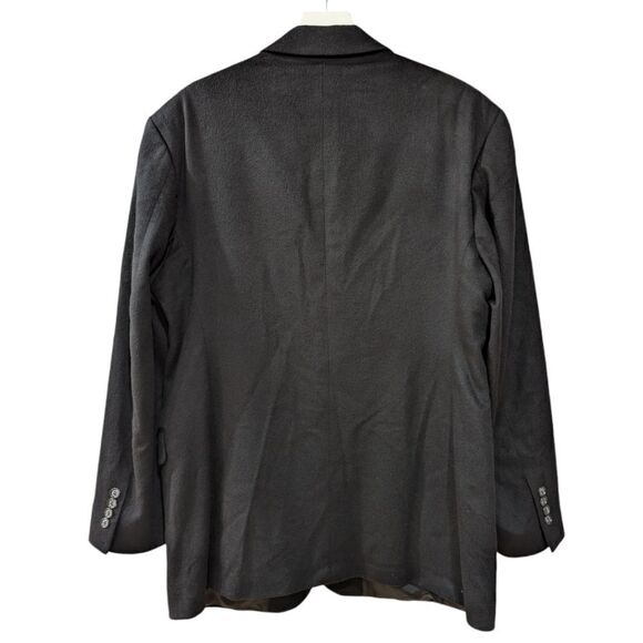 Bloomingdale's Joseph & Lyman 100% Cashmere Two button Blazer in Black Size 46R - Picture 2 of 7